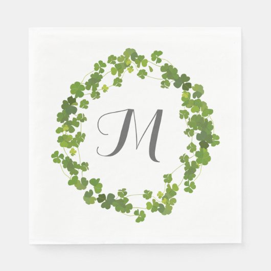 Shamrock bouquet, st patrick's day servetten (Voorkant)