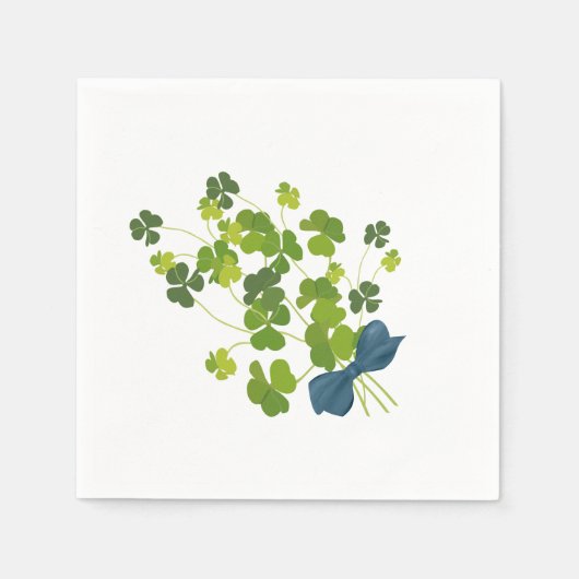 Shamrock bouquet, st patrick's day servetten (Voorkant)