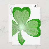 Shamrock briefkaart white (Voorkant / Achterkant)
