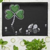 Shamrock brillant de diamant - serviette de (Plié)