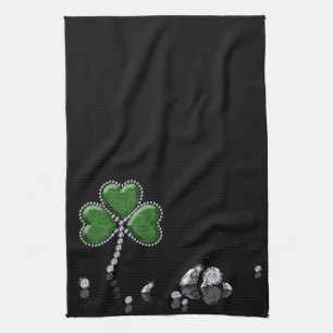 Shamrock brillant de diamant - serviette de