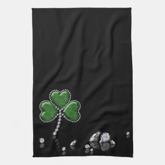 Shamrock brillant de diamant - serviette de (Vertical)
