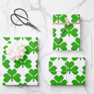 Shamrock Building Blocks Draaien Inpakpapier Vel