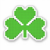 Shamrock Building Blocks Draaien Sticker (Voorkant)