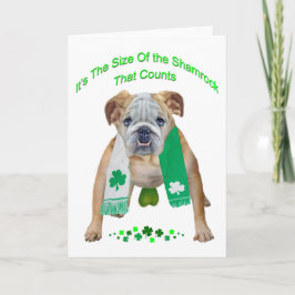 Shamrock Bulldog St. Patrick's Day Kaart