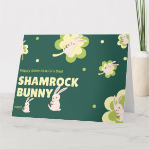 Shamrock Bunny St. Patrick's Day Kaart