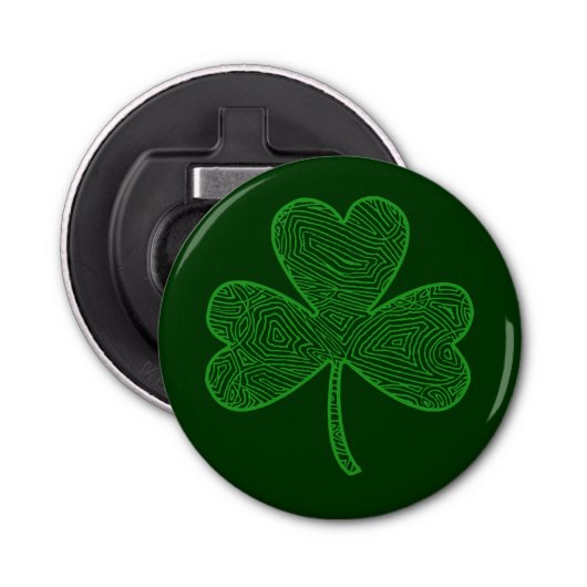 Shamrock Button Flesopener (Voorkant)