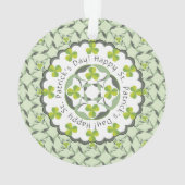 Shamrock Celtic geïnspireerd Pattern St. Patrick's Ornament (achterkant)
