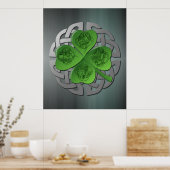 Shamrock - Celtic Knot - 4 Evangelists Poster (Keuken)