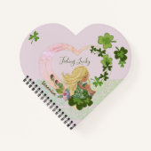 Shamrock chanceux Carnet rose fille (Devant)