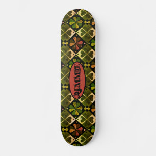 Shamrock Checkerboard Patroon Skateboard