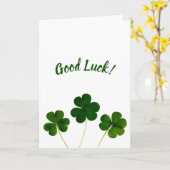Shamrock Clover Bonne chance Carte blanche (Fleur jaune)