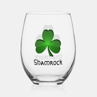 Shamrock Clover Design Stemless wijnglas Zonder Voet