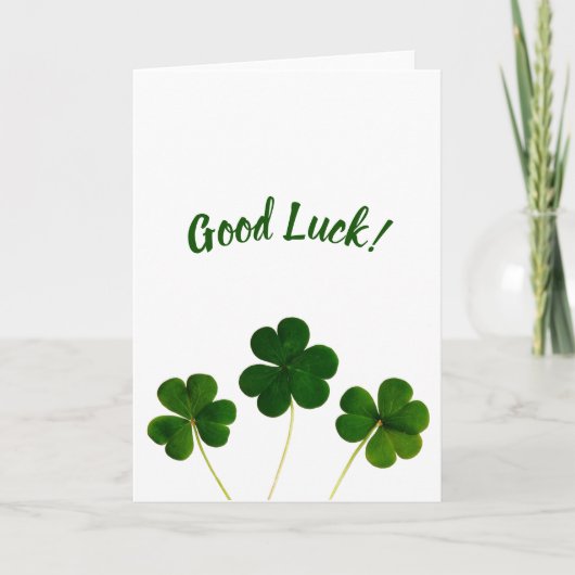 Shamrock Clover Good Luck Blank Kaart (Voorkant)