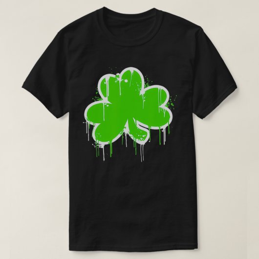Shamrock Clover Graffiti Art St Patricks Day T-shirt (Design voorkant)
