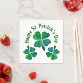 Shamrock Clover Green St. Patrick's Day Party Servet (Insitu)