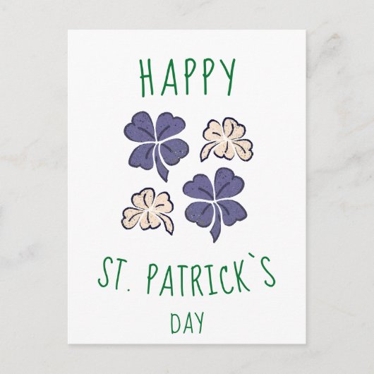 Shamrock Clover Happy St. Patrick's day Briefkaart (Voorkant)