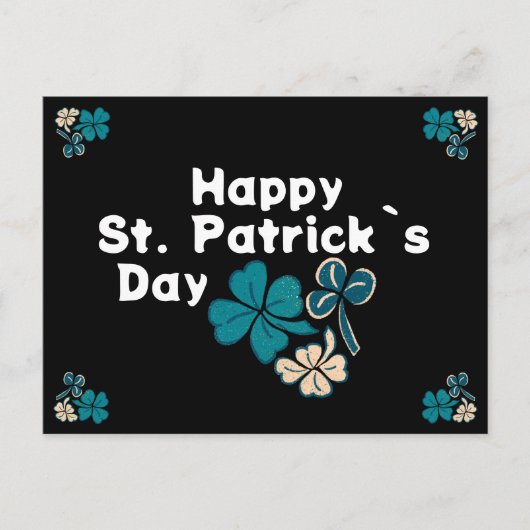 Shamrock Clover Irish Happy St. Patrick's Day Feestdagenkaart (Voorkant)