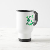 Shamrock Clover Leaf Ireland Modern Elegant Reisbeker (Voorkant rechts)