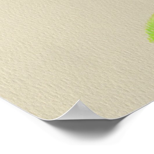 Shamrock Clover Pastel Drawing Poster (Hoek)
