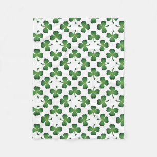 Shamrock Clovers Fleece Blanket