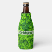 Shamrock Clovers - Gepersonaliseerd Flesjeskoeler (Fles Voorkant)