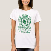 Shamrock Coat of Arm Crest Street Patrick's Day T-shirt (Voorkant)