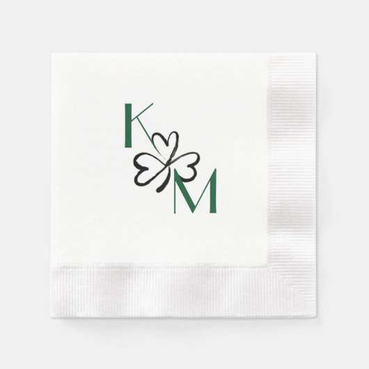 Shamrock Cocktail Napkin Servet (Voorkant)