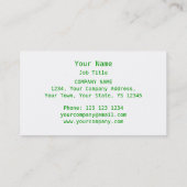 Shamrock Coeur carte de visite blanc (Dos)