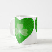 Shamrock Coeur tasse blanc (Devant gauche)