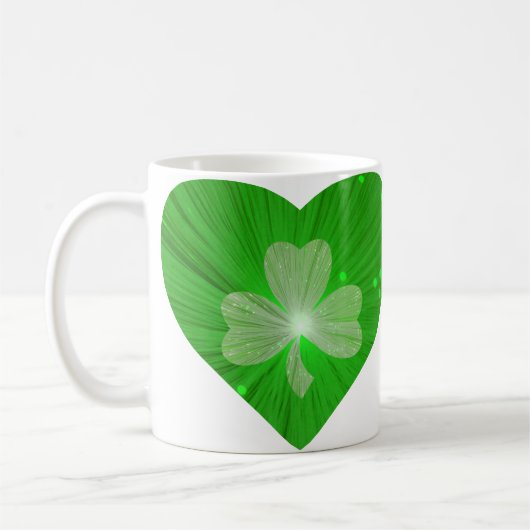 Shamrock Coeur tasse blanc (Gauche)