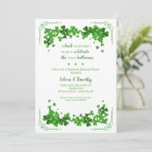 Shamrock Corners repetitie diner uitnodiging (Staand voorkant)