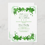 Shamrock Corners repetitie diner uitnodiging (Voorkant / Achterkant)