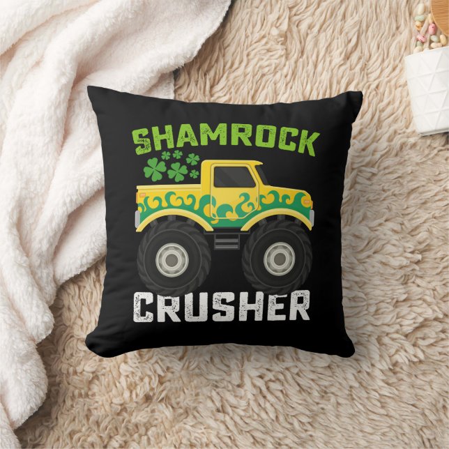 Shamrock Crusher Monster Truck St Patrick's Day Kussen (Deken)