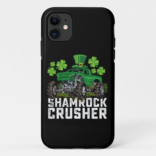 Shamrock Crusher St Patricks Day Monster Truck Case-Mate iPhone Case (Achterkant)