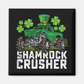 Shamrock Crusher St Patricks Day Monster Truck Magneet (Voorkant)