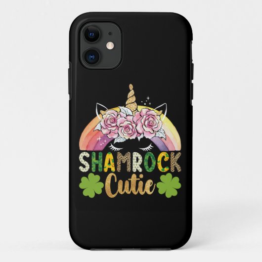 Shamrock Cutie Eenhoorn Regenboog St Patricks Dag Case-Mate iPhone Case (Achterkant)