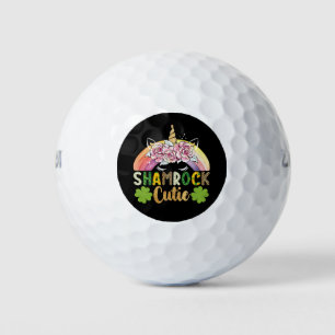 Shamrock Cutie Eenhoorn Regenboog St Patricks Dag Golfballen