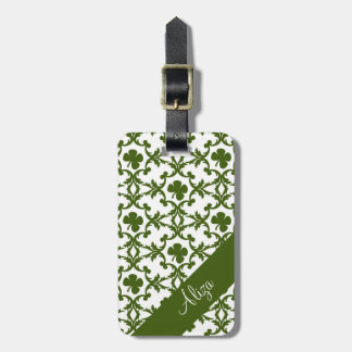 Shamrock Damask Bagagelabel