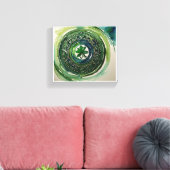 Shamrock d'aquarelle en toile de noeud céleste Imp (Insitu(Salon))