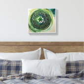 Shamrock d'aquarelle en toile de noeud céleste Imp (Insitu(Chambre))