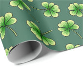 Shamrock Dark Green St Patrick's Day Cadeaupapier (Rol Hoek)