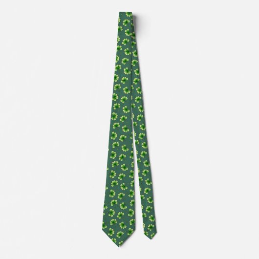 Shamrock Dark Green St Patrick's Day Clover Stropdas (Voorkant)