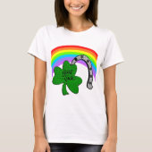 Shamrock de bonne chance, arc-en-ciel et T-shirt e (Devant)