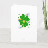 Shamrock de la carte de voeux de la Saint Patrick (Dos)