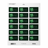 Shamrock de la Saint-Patrick Étiquette de Clover (Feuille entière)