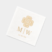 Shamrock de noeud celtique Mariage Couple Initiale (Gauche)