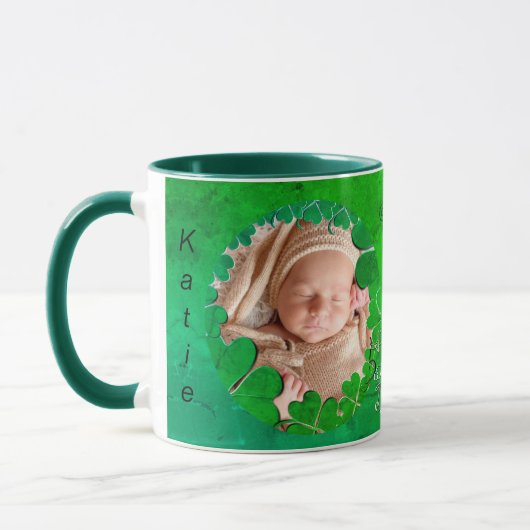 Shamrock de St. Patrick +Photo Mug (Gauche)