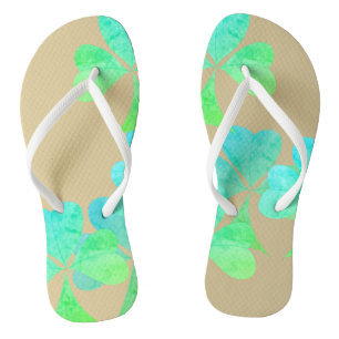 Shamrock Delight Gold Color Teenslippers