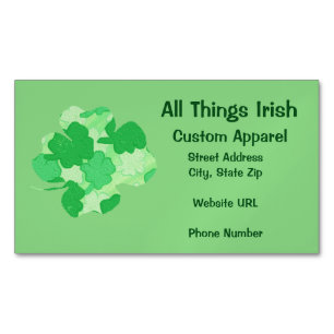 Shamrock des Magnets Carte de visite Shamrock